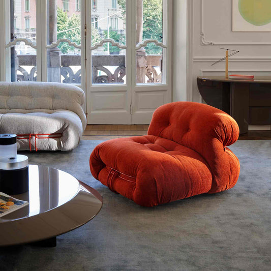 Luxury Soriana Upholstered Armchair Modern Italian Style for Villa