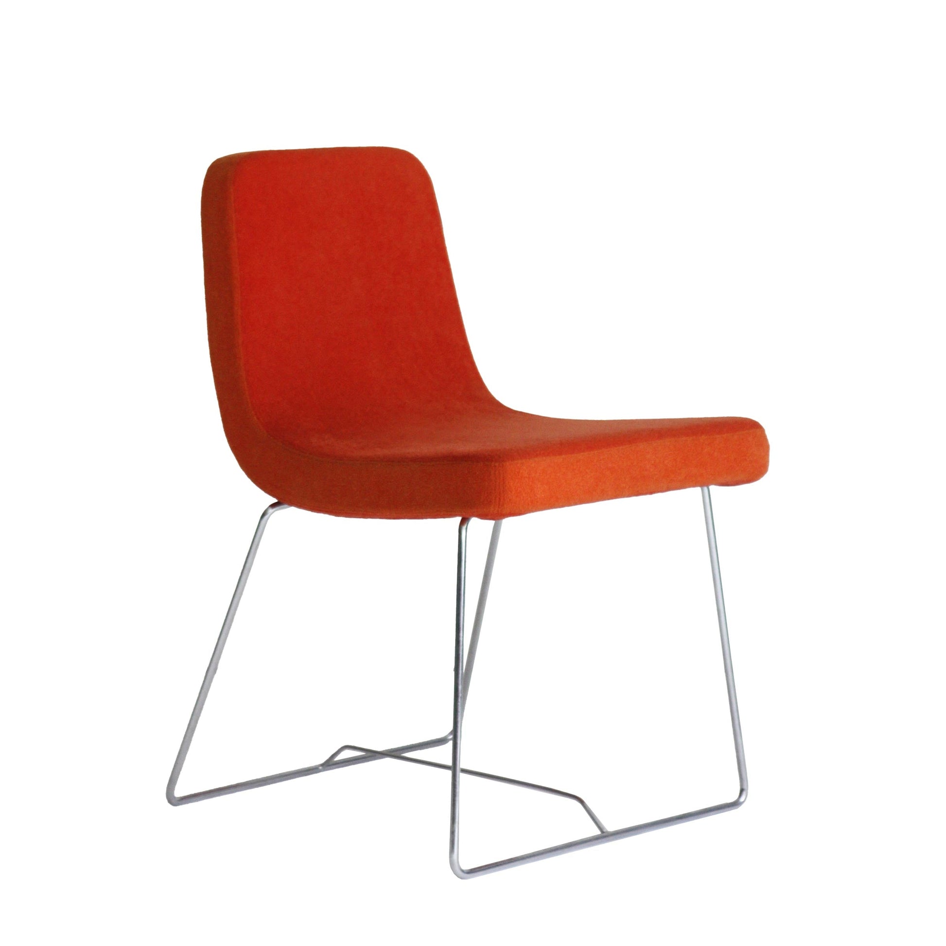 Alice Dining Chair – Minimalist Steel Frame Fabric Seat by Giovannetti