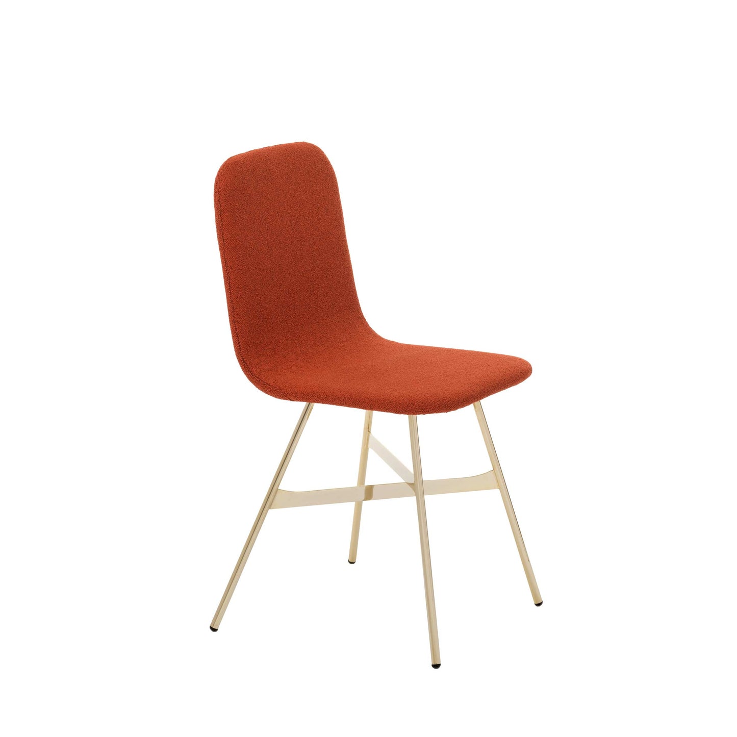 Tria Simple Gold Dining Chair – Upholstered Italian Designer Seat by Colé Italia