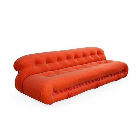 Soriana Italian Designer Sofa by Afra & Tobia Scarpa for Cassina – Gloss Lacquer Statement Piece