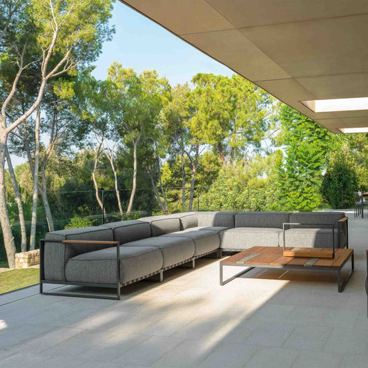 Talenti Casilda Italian Modular Outdoor Sectional – Fabric and Steel Statement Piece