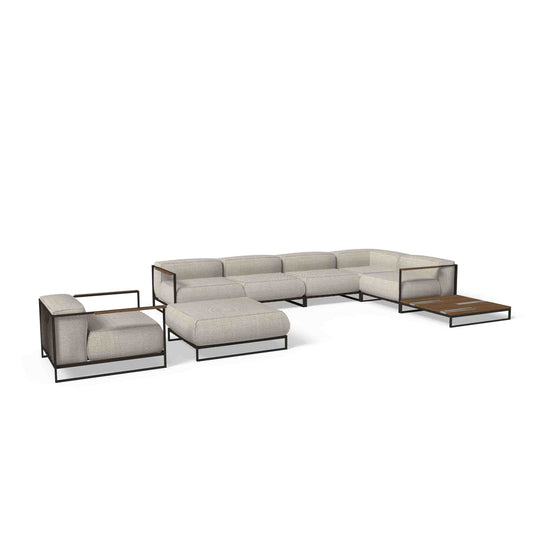 Luxury CASILDA Outdoor Fabric Sectional Sofa Modern Italian Style for Villa