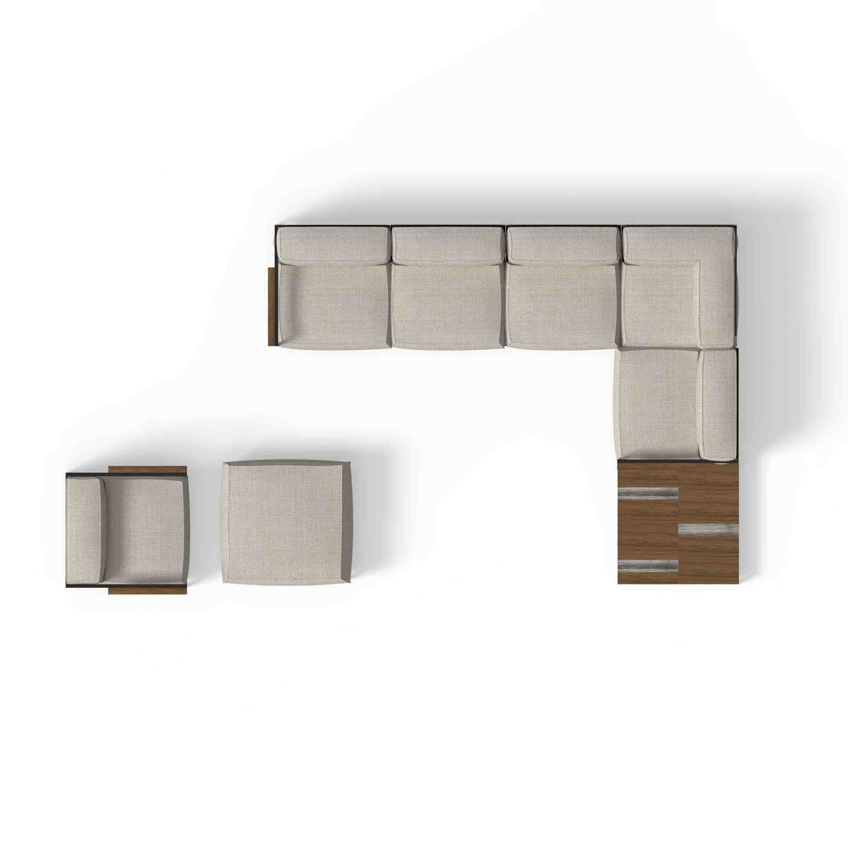 Luxury CASILDA Outdoor Fabric Sectional Sofa Modern Italian Style for Villa