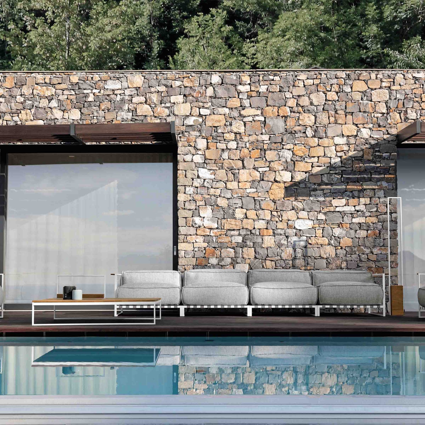 Casilda Italian Designer Outdoor Sectional Sofa – Modular Fabric Statement Piece