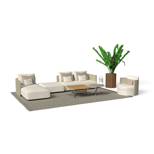 George Modular Outdoor Sectional Sofa – Fabric and Steel Talenti Italian Design