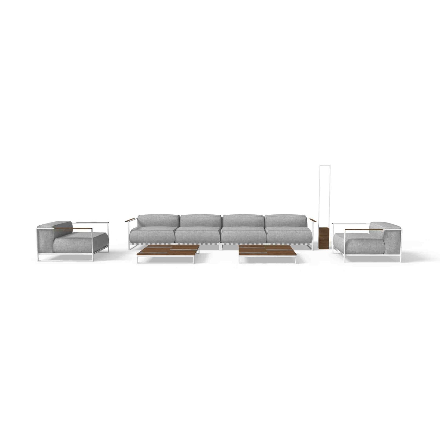 Casilda Italian Designer Outdoor Sectional Sofa – Modular Fabric Statement Piece