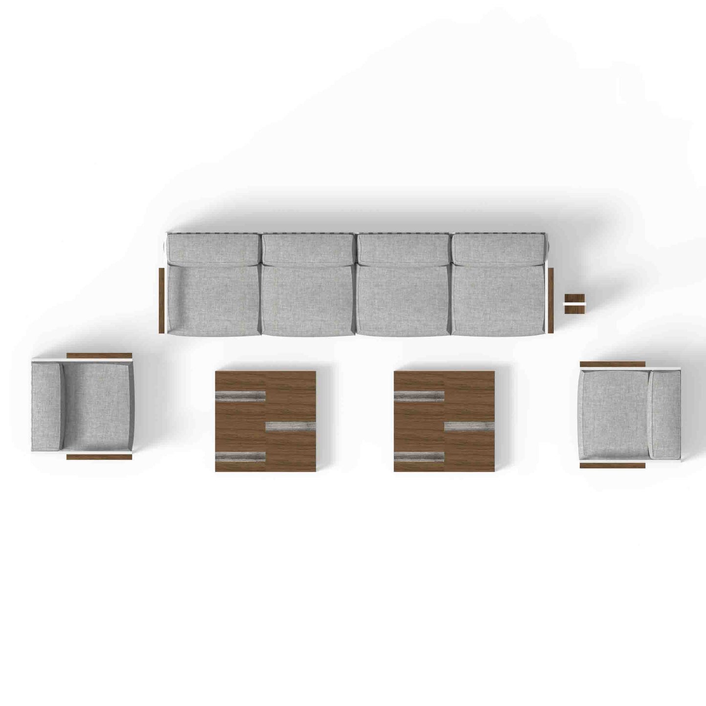 Casilda Italian Designer Outdoor Sectional Sofa – Modular Fabric Statement Piece