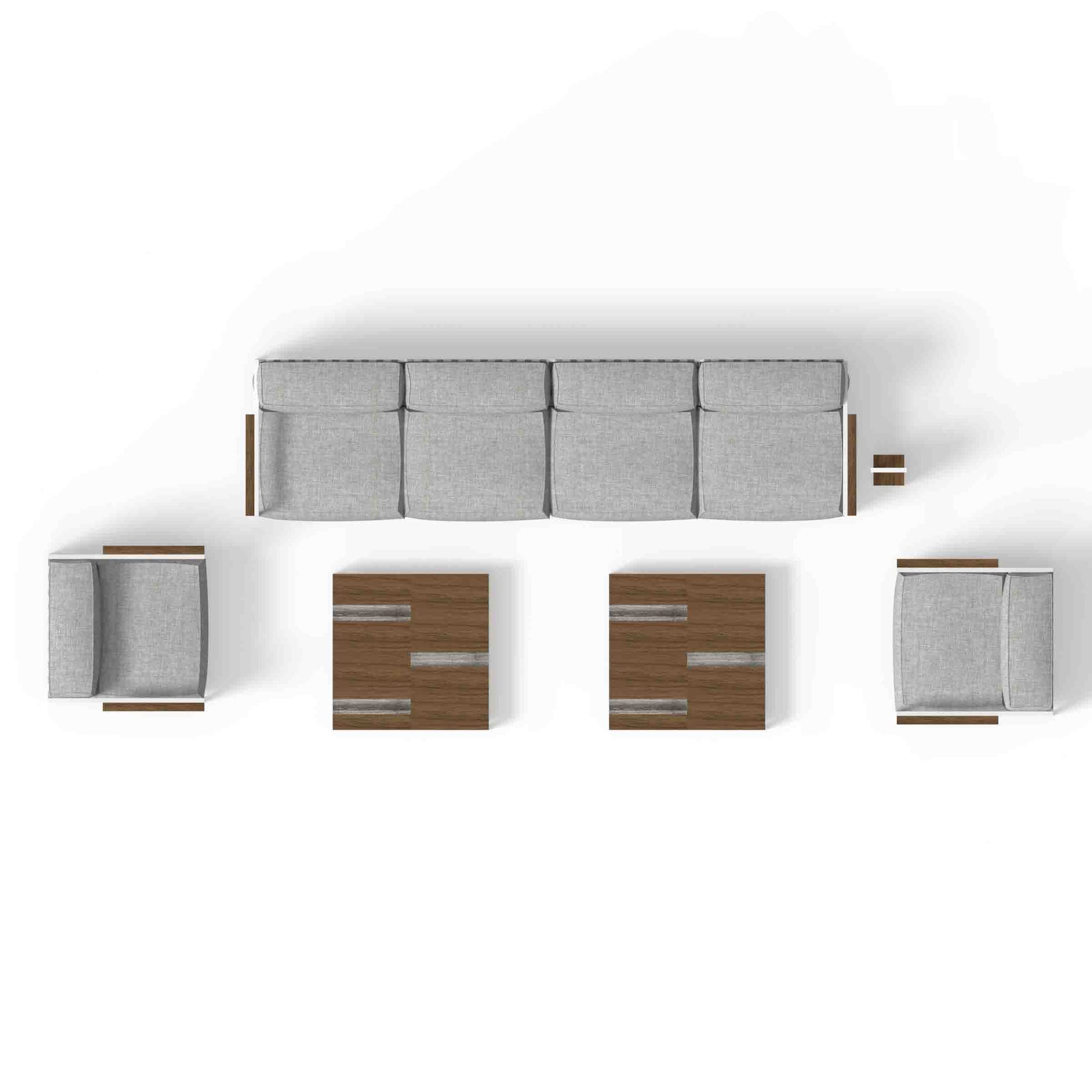 Casilda Italian Designer Outdoor Sectional Sofa – Modular Fabric Statement Piece