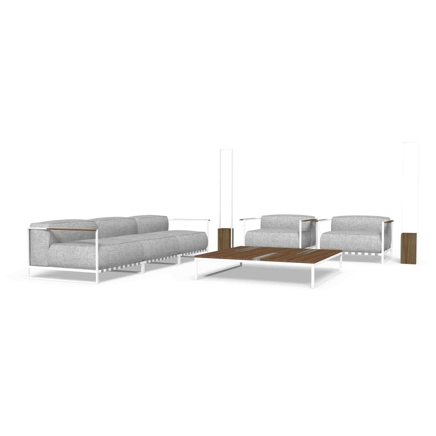 Casilda Italian Designer Outdoor Sectional Sofa – Modular Fabric Statement Piece