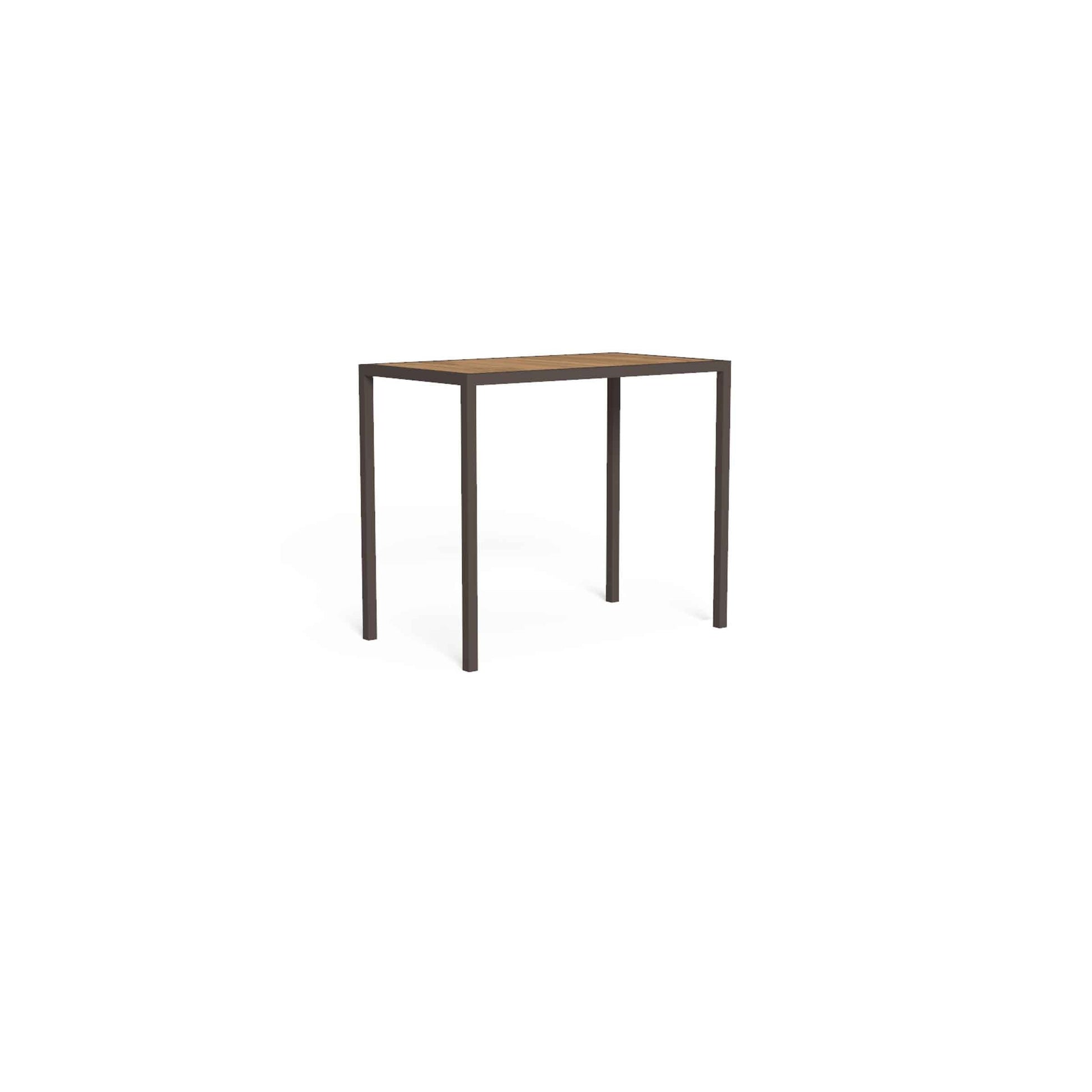 Outdoor Bar Table – Stackable Wood and Steel Italian Designer Piece