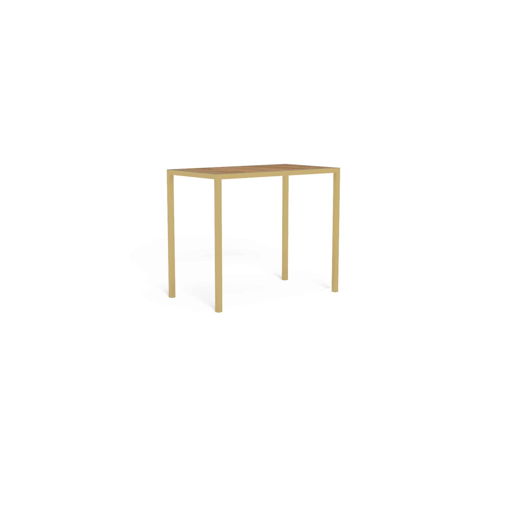 Outdoor Bar Table – Stackable Wood and Steel Italian Designer Piece