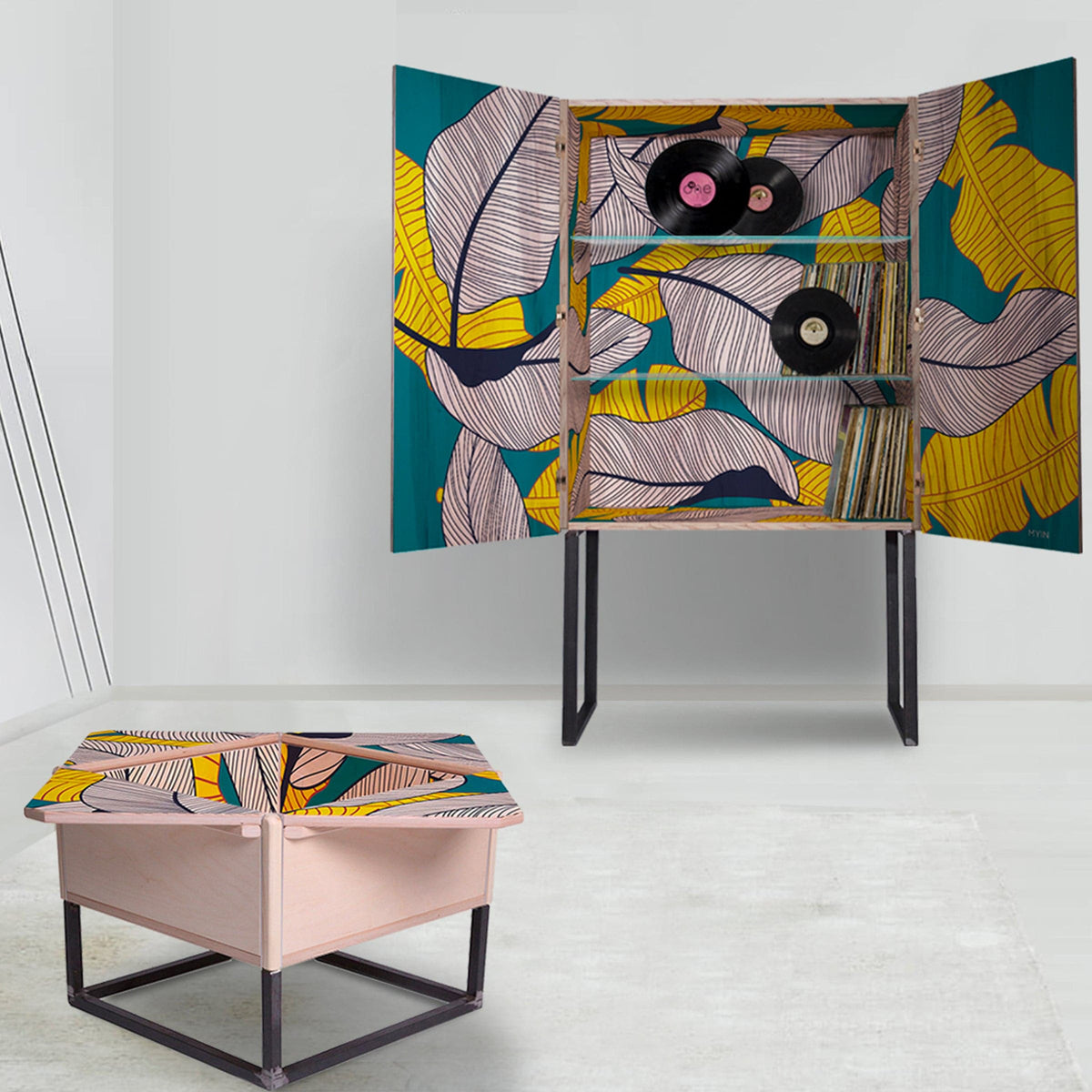 Luxury PETALO MAXI Wood Coffee Table Modern Italian Style for Villa