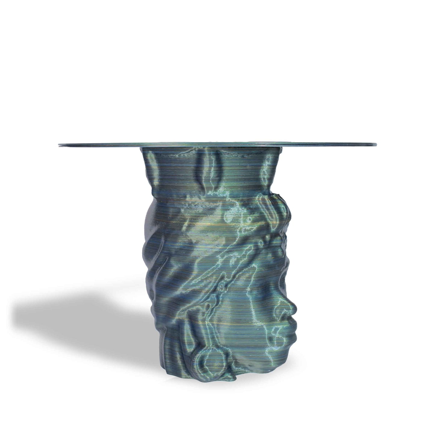 Italian Designer Round Dining Table – Contemporary 3D-Printed Statement Piece