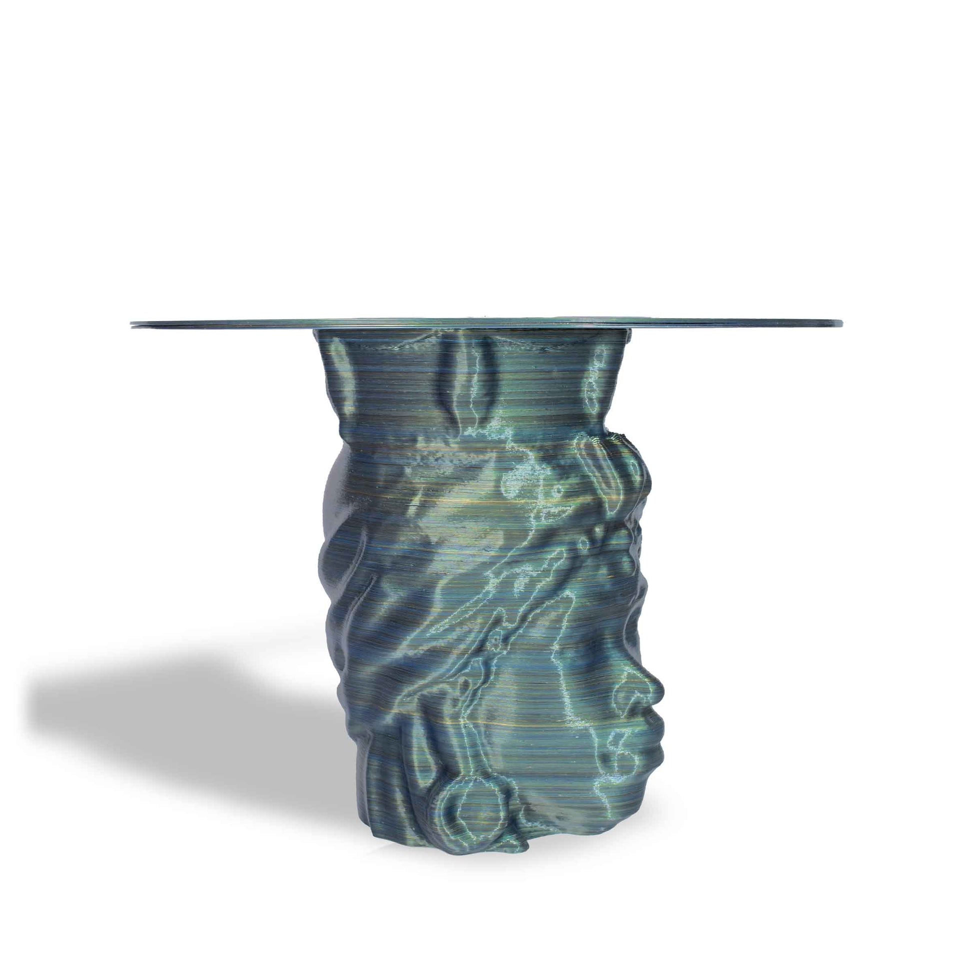 Italian Designer Round Dining Table – Contemporary 3D-Printed Statement Piece
