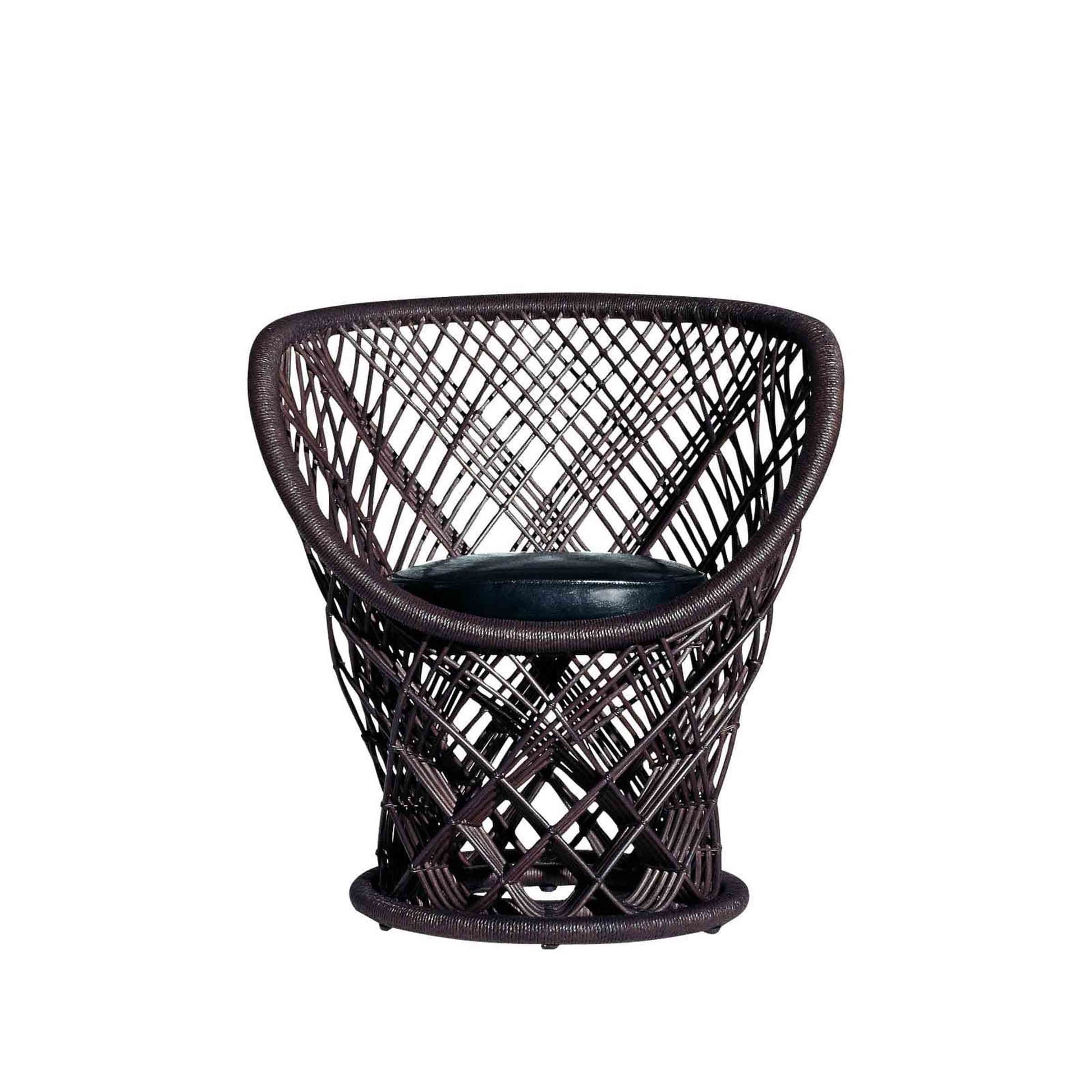 Driade Pavo Peacock Armchair – Wicker and Leather Statement Piece by Patricia Urquiola