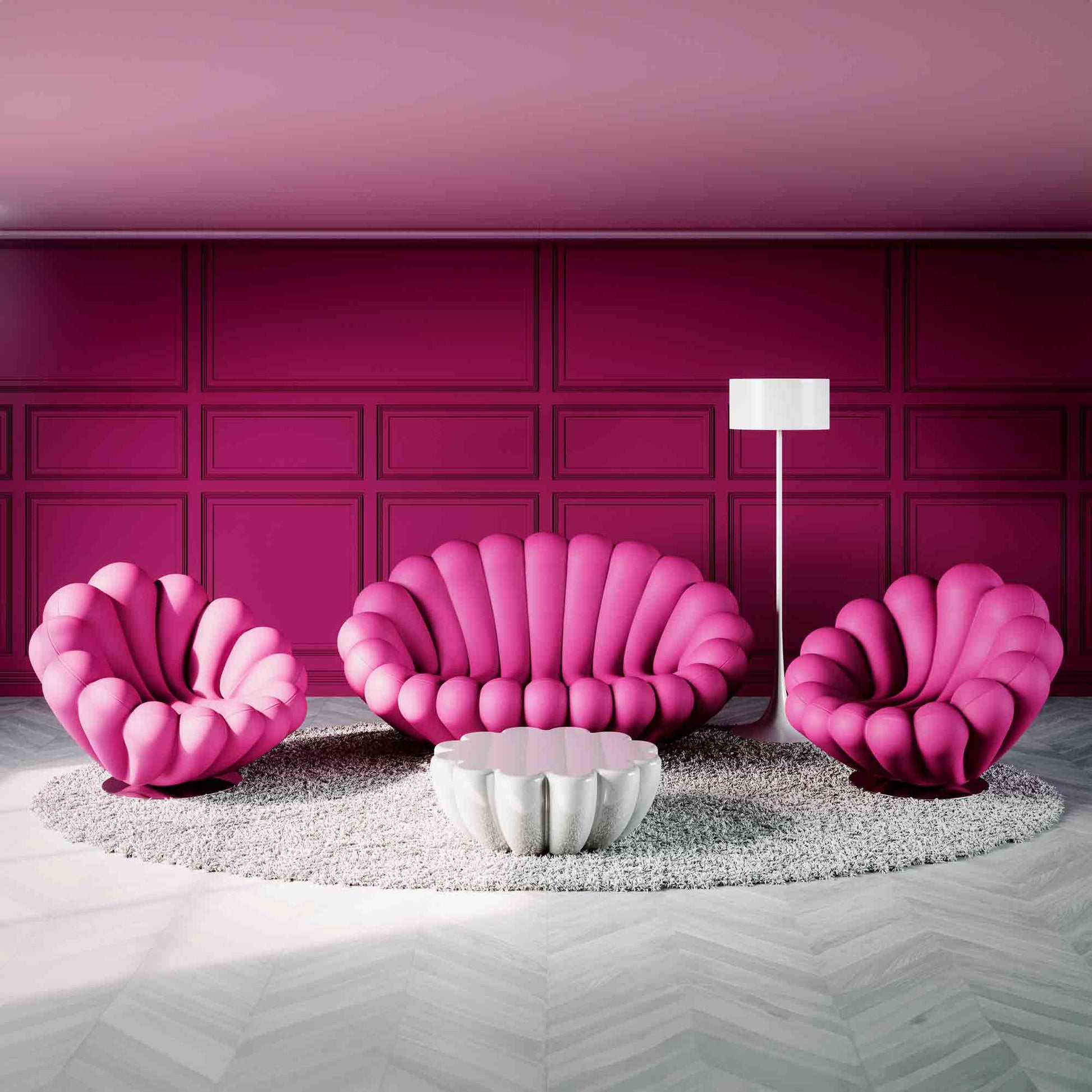 Luxury Swivel Armchair Modern Italian Style for Villa