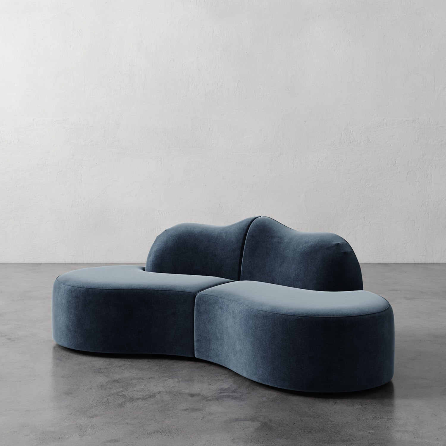 Luxury Modern Serpentine Sectional Sofa European Style for Villa