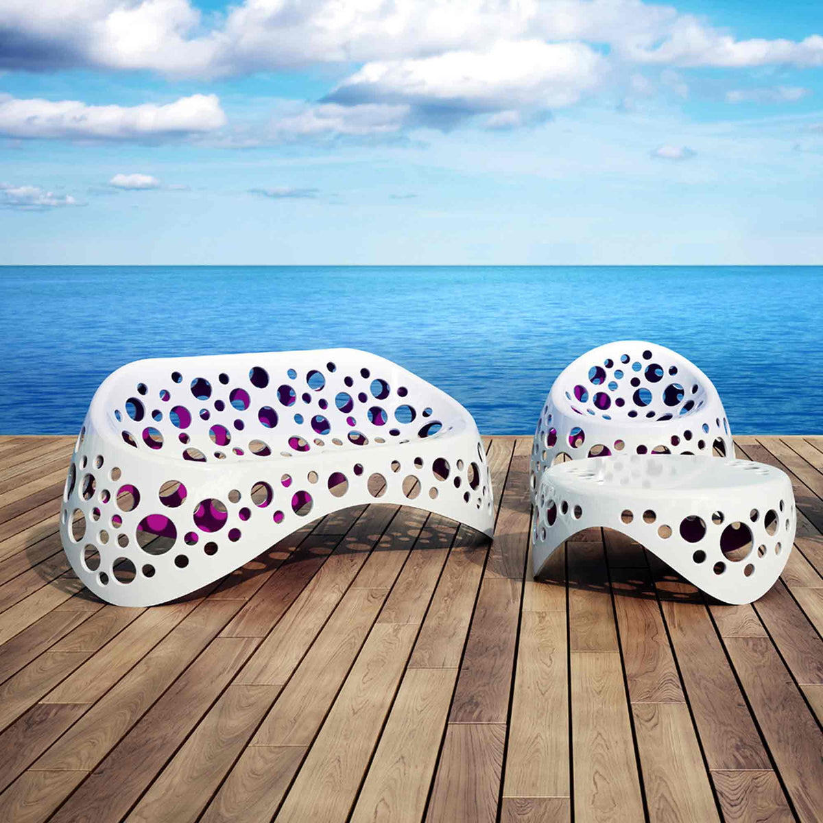 Luxury MOSS Armchair Modern Italian Style for Villa