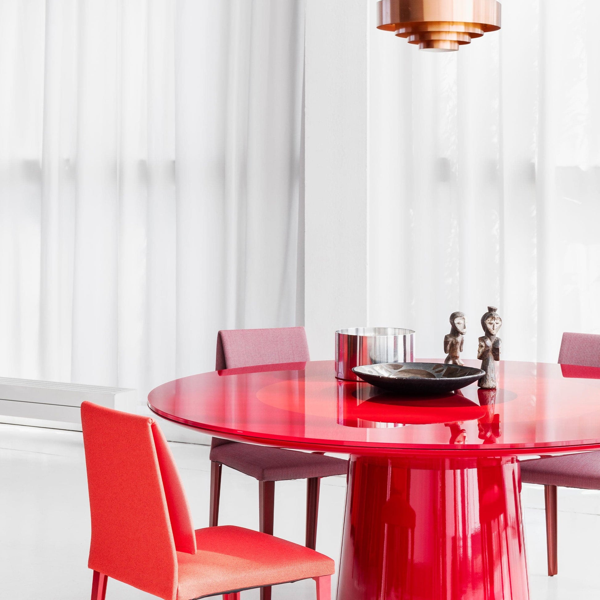 Roundel Dining Table – Italian Designer Glass Statement Piece