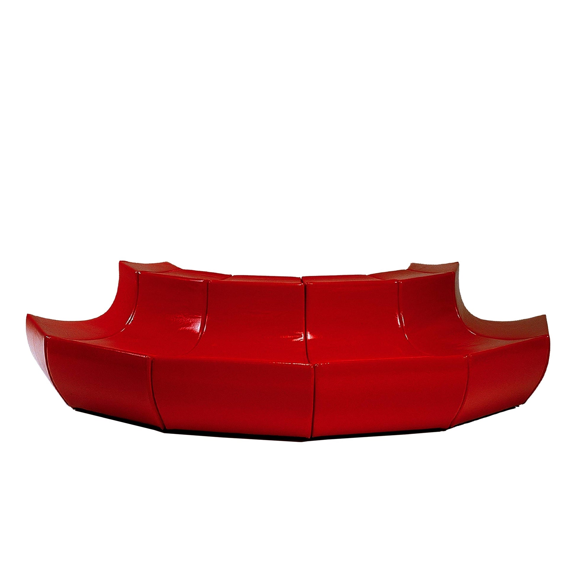 Giovannetti Link Modular Sofa – Red Fabric 5-Module Italian Designer Piece