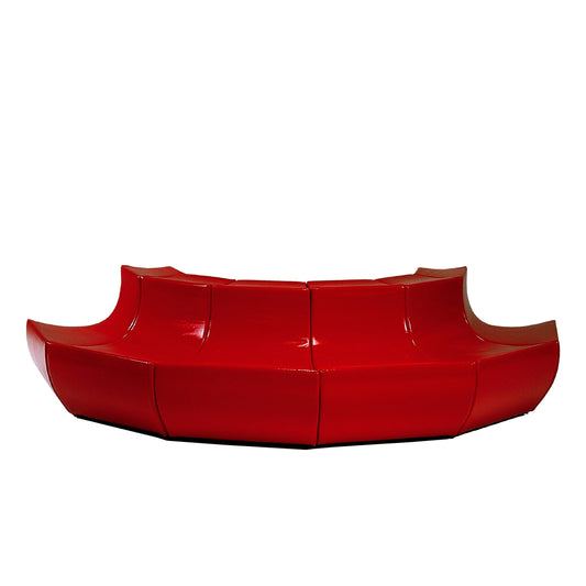 Giovannetti Link Modular Sofa – Red Fabric 5-Module Italian Designer Piece