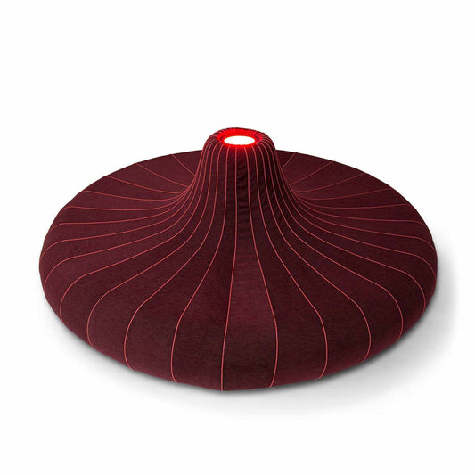 Round Sofa with Crater Light – Red Fabric Roberto Semprini for Giovannetti