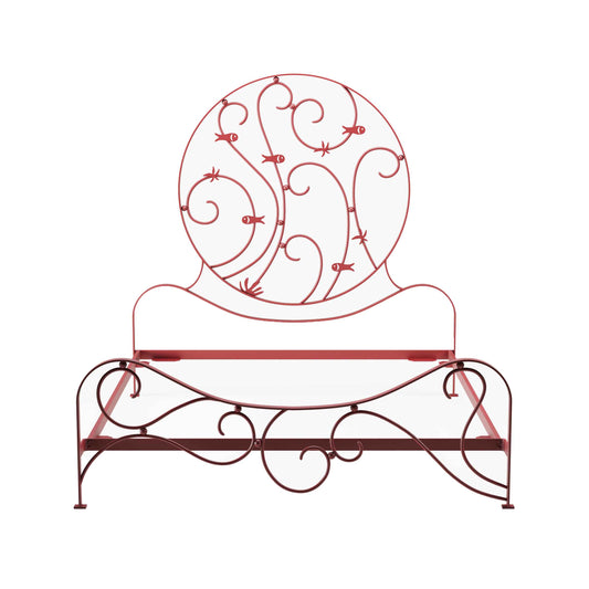 Luxury Wave Iron Bed Modern Italian Style for Villa
