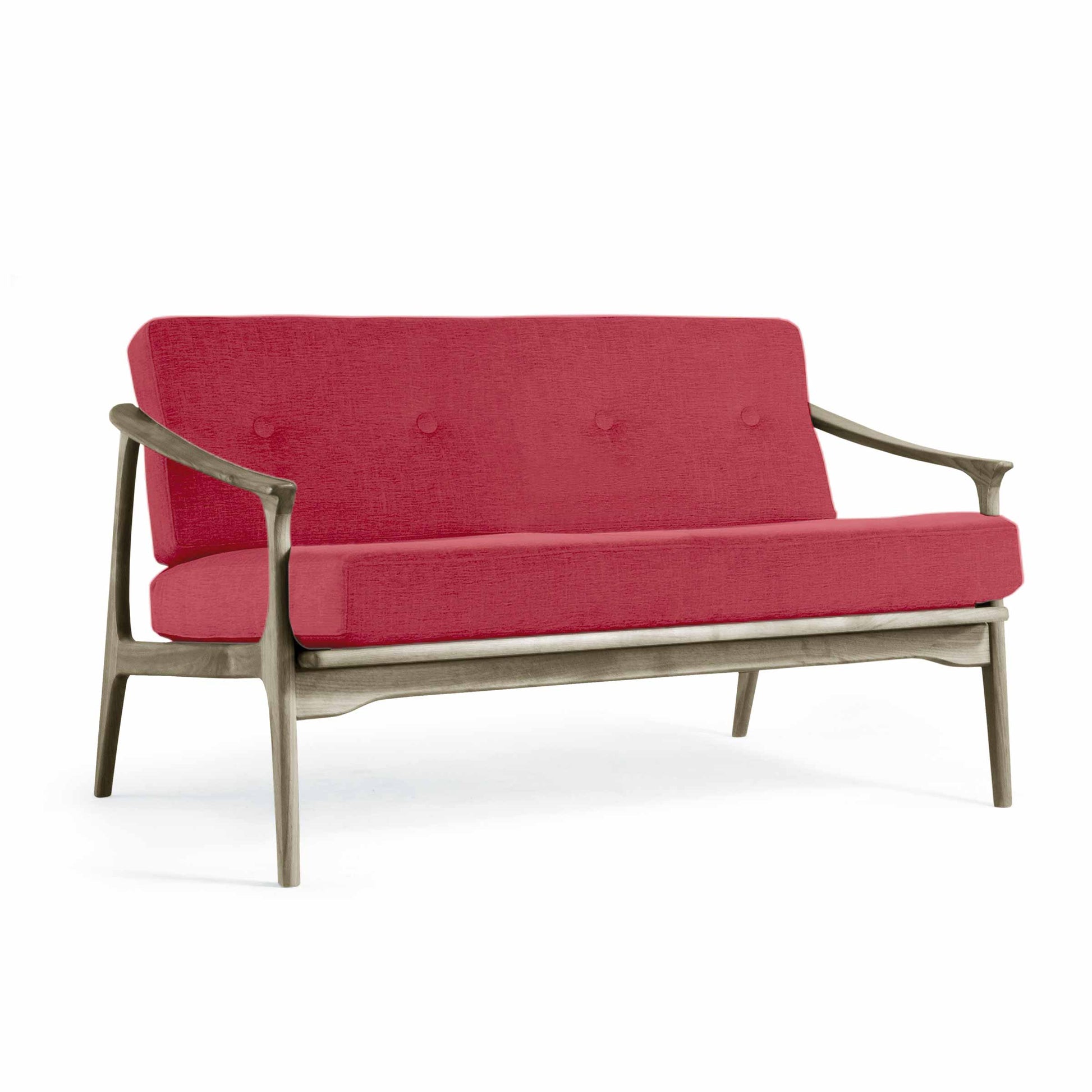 Quiete Two-Seater Sofa by Dale Italia – Walnut Wood Designer Furniture
