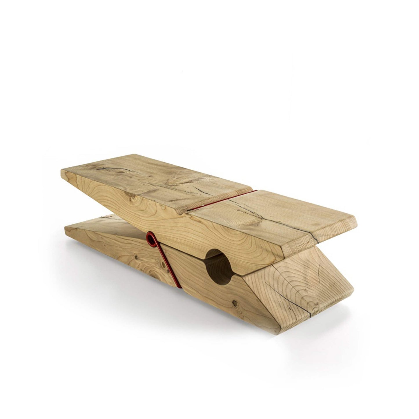 Molletta Kids Bench Sculptural Cedar Wood Iron Spring Beldessari Riva