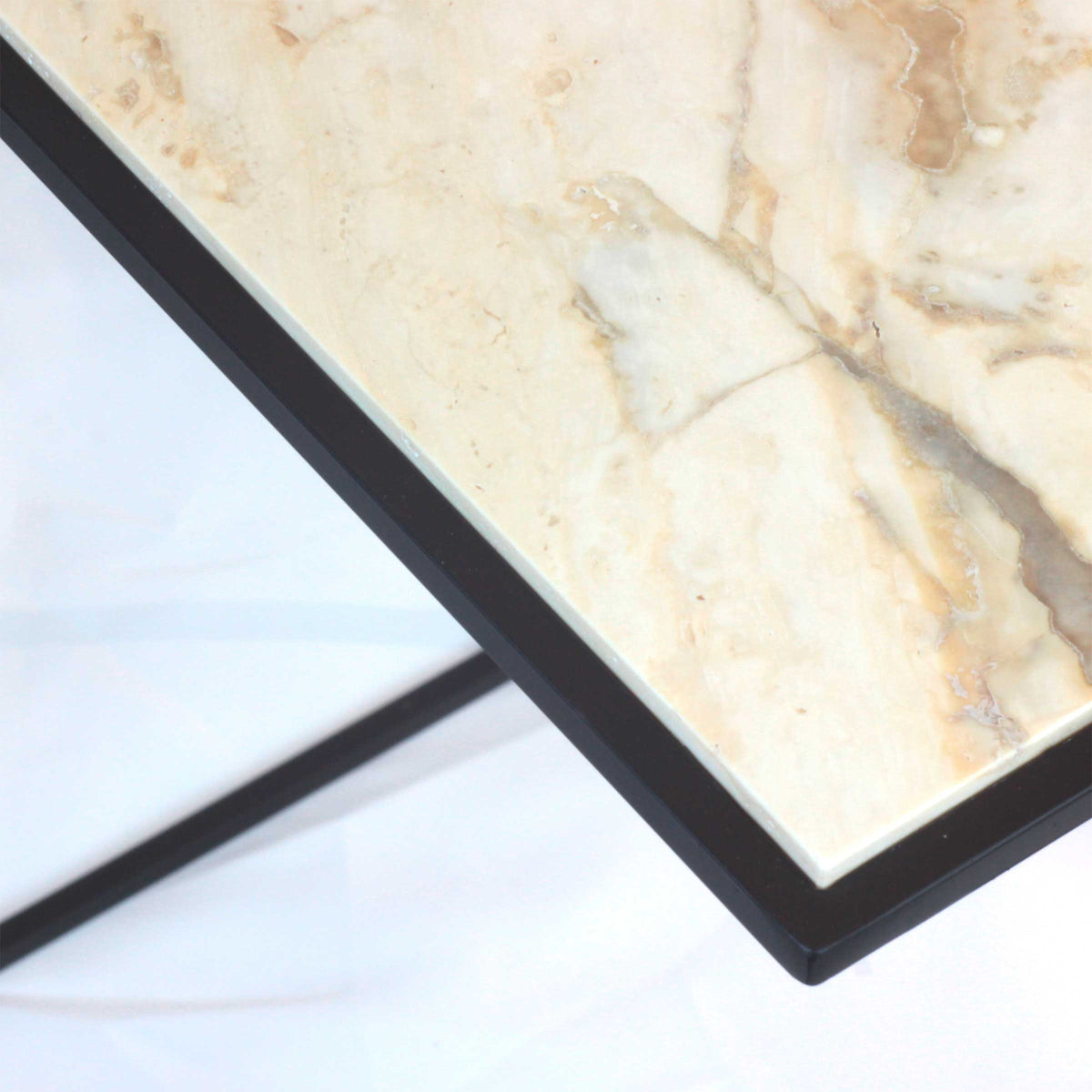 Luxury FRAME Stone Side Table Modern Italian Style for Villa
