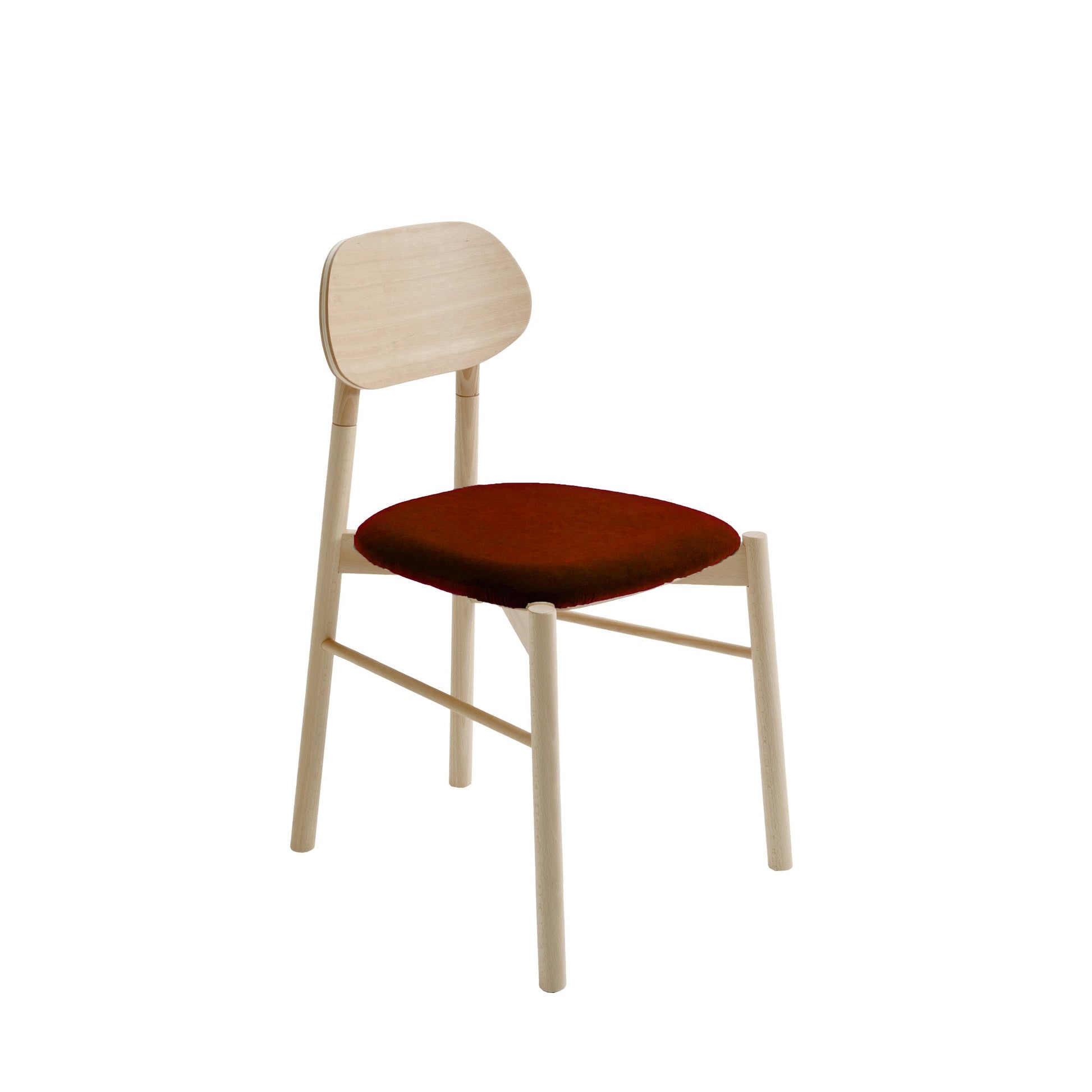 Bokken Dining Chair by Colé Italia – Italian Designer Velvet Upholstered Seat