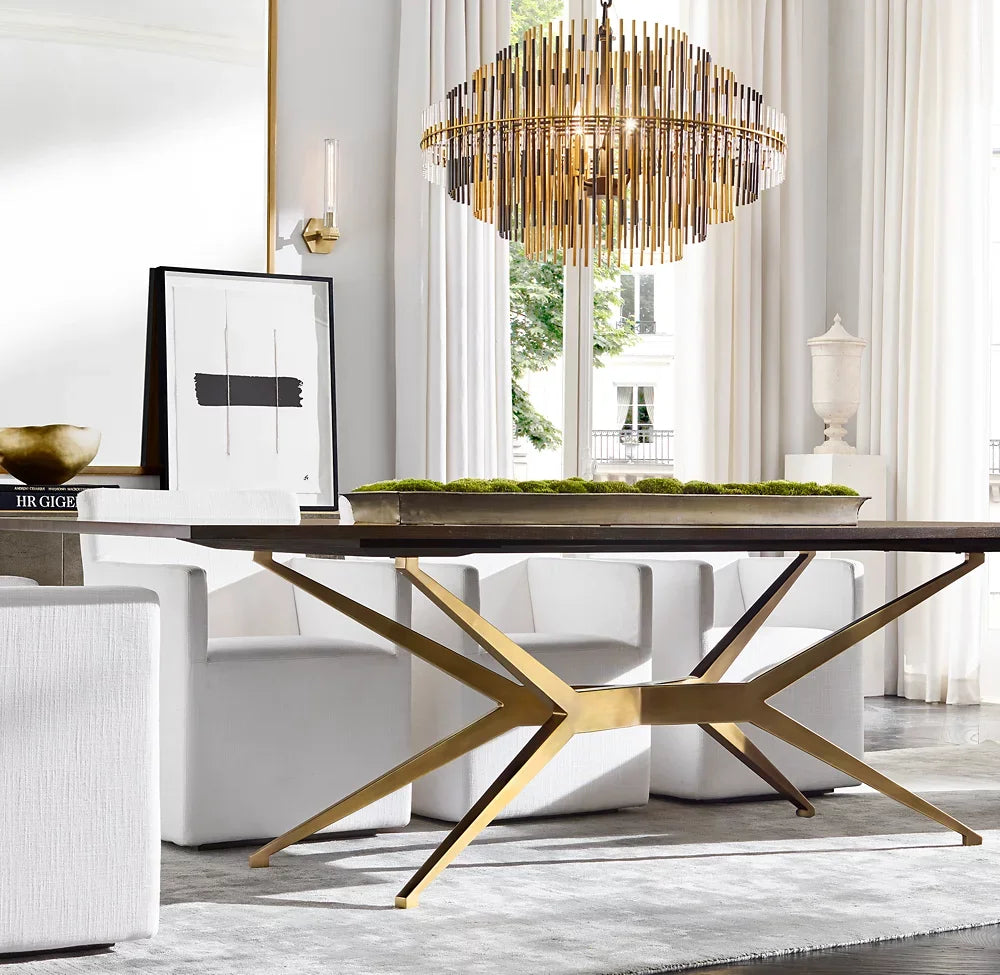 Maslow Spider Rectangular Dining Table – Contemporary Solid Oak Statement Piece