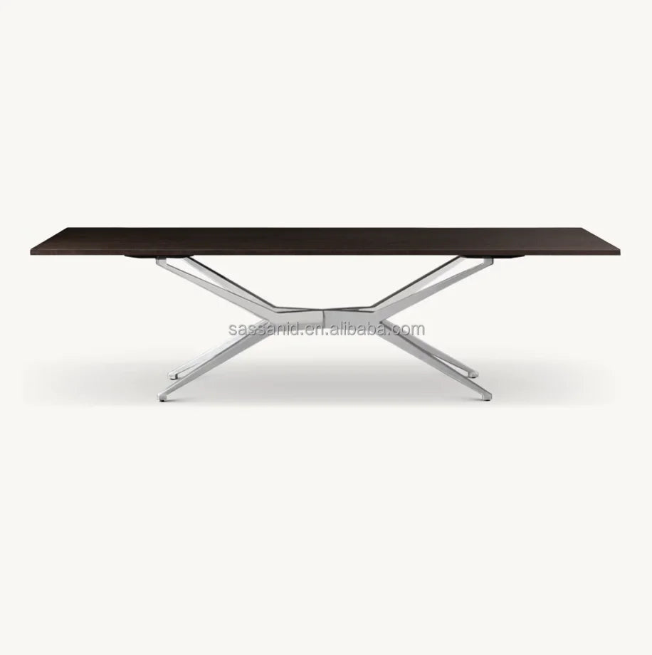 Maslow Spider Rectangular Dining Table – Contemporary Solid Oak Statement Piece