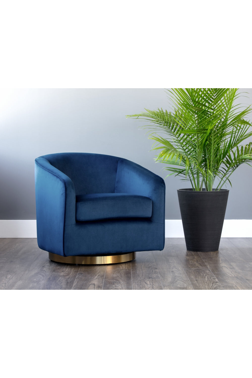 Luxury Curved Swivel Lounge Chair Modern Italian Style for Villa