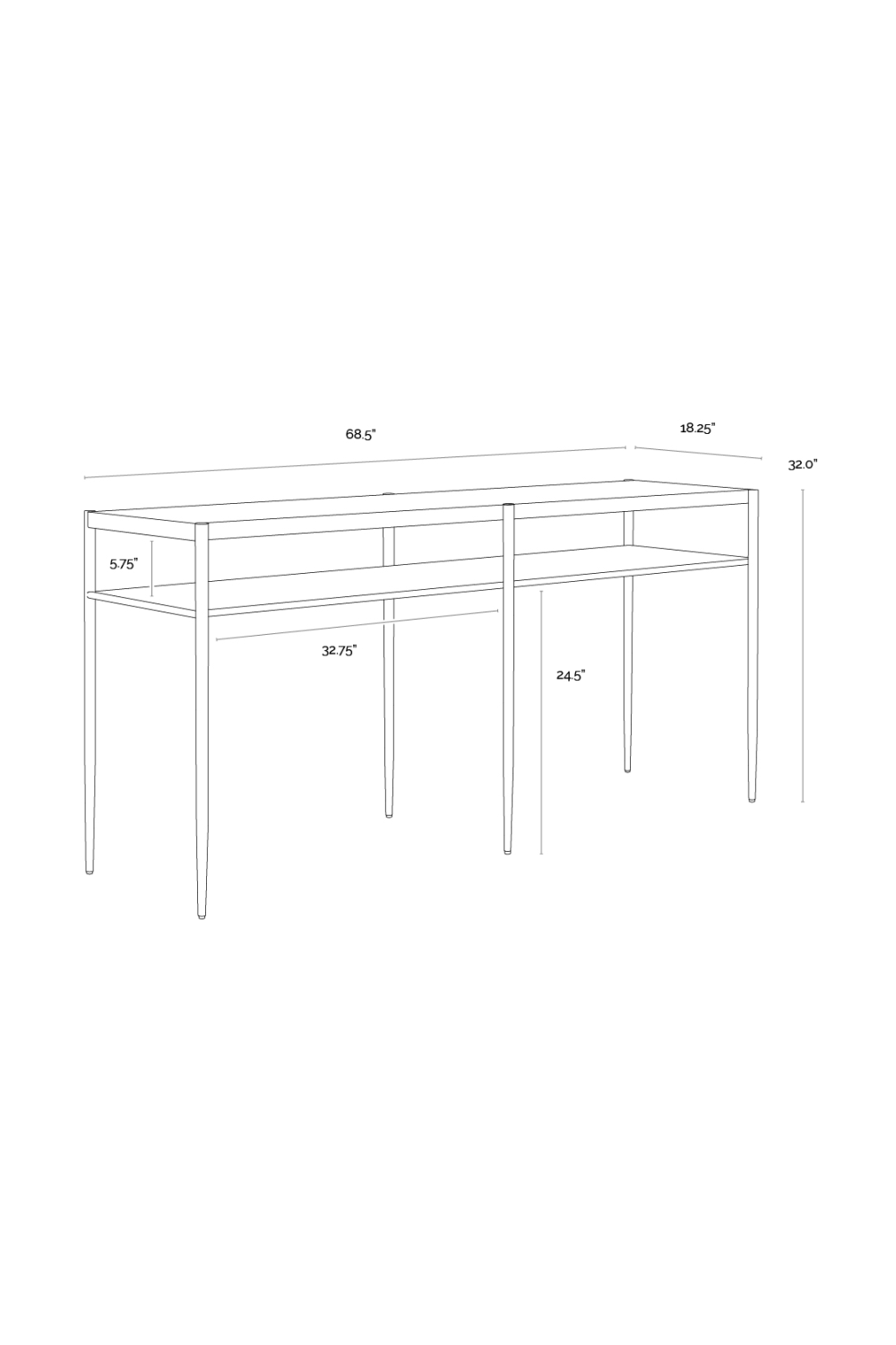 Luxury Antique Brass Console Table Modern Italian Style for Villa