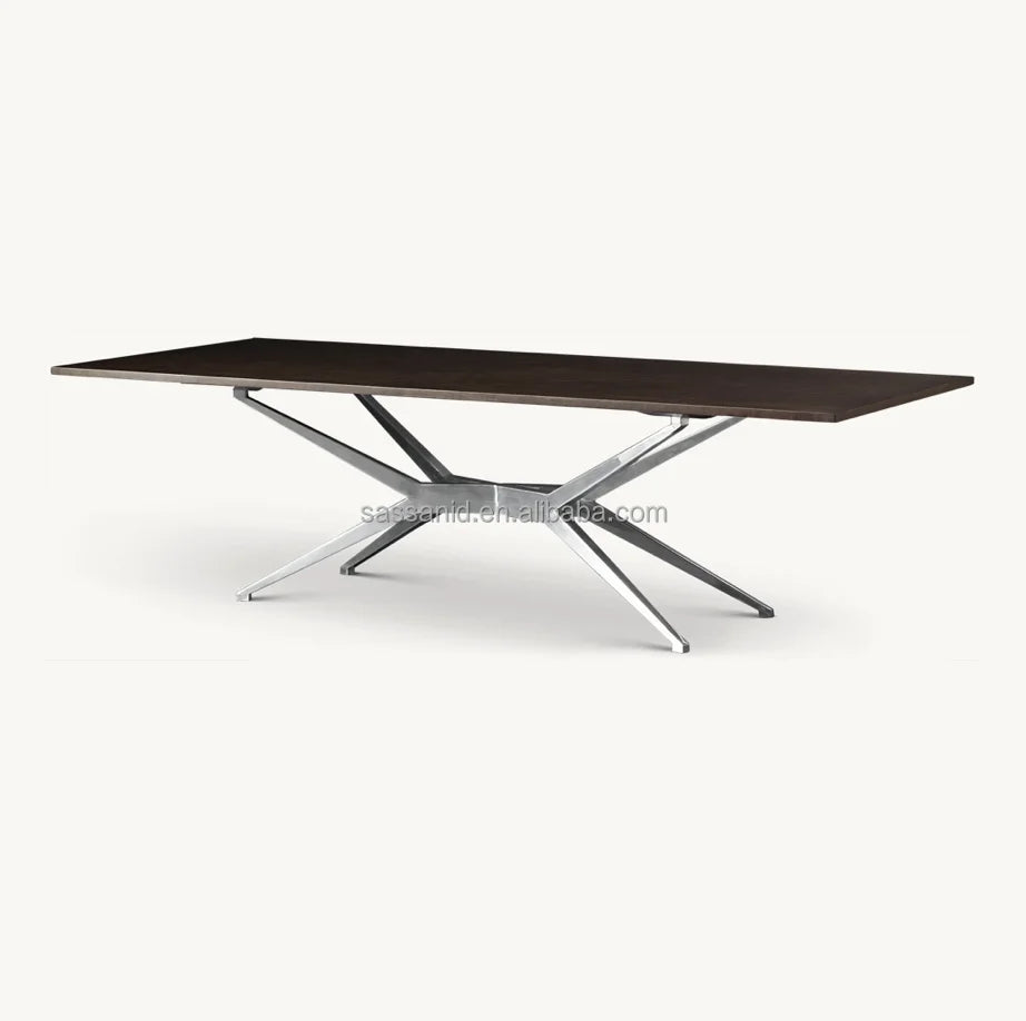 Maslow Spider Rectangular Dining Table – Contemporary Solid Oak Statement Piece