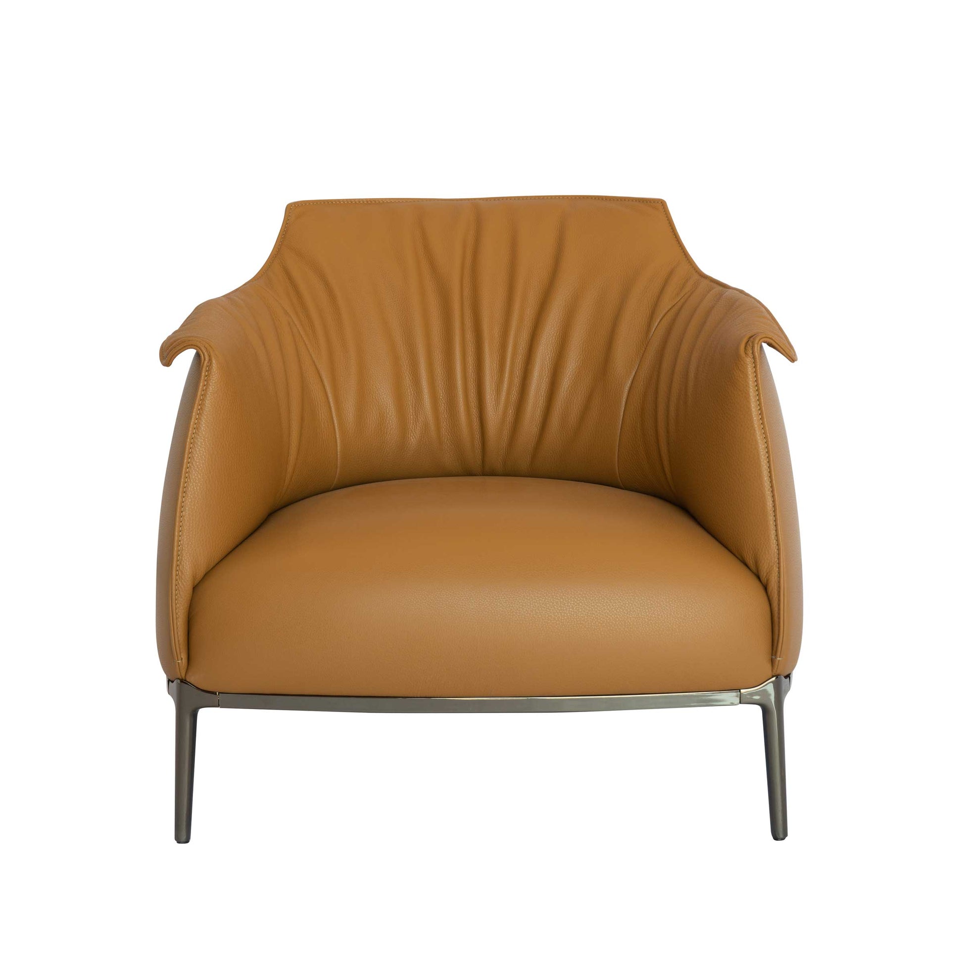 Luxury ARCHIBALD Leather Armchair Modern Italian Style for Villa