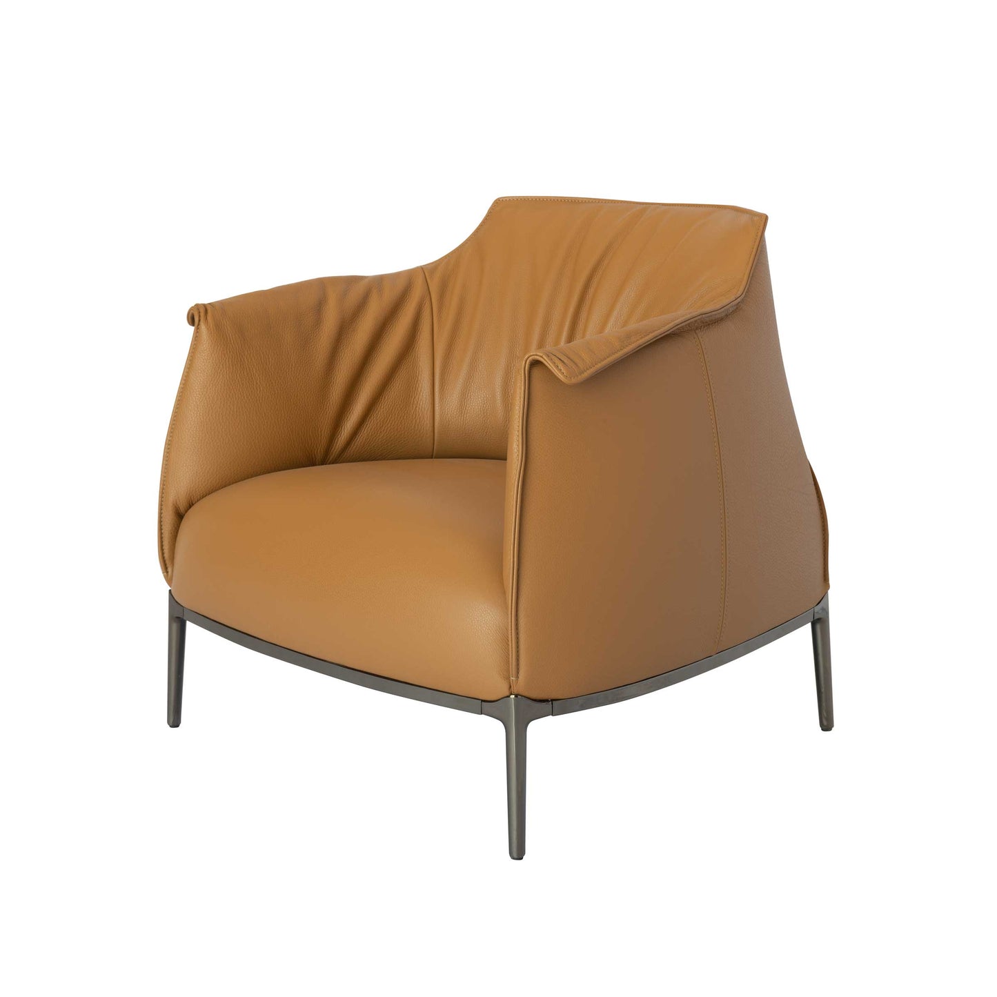 Luxury ARCHIBALD Leather Armchair Modern Italian Style for Villa