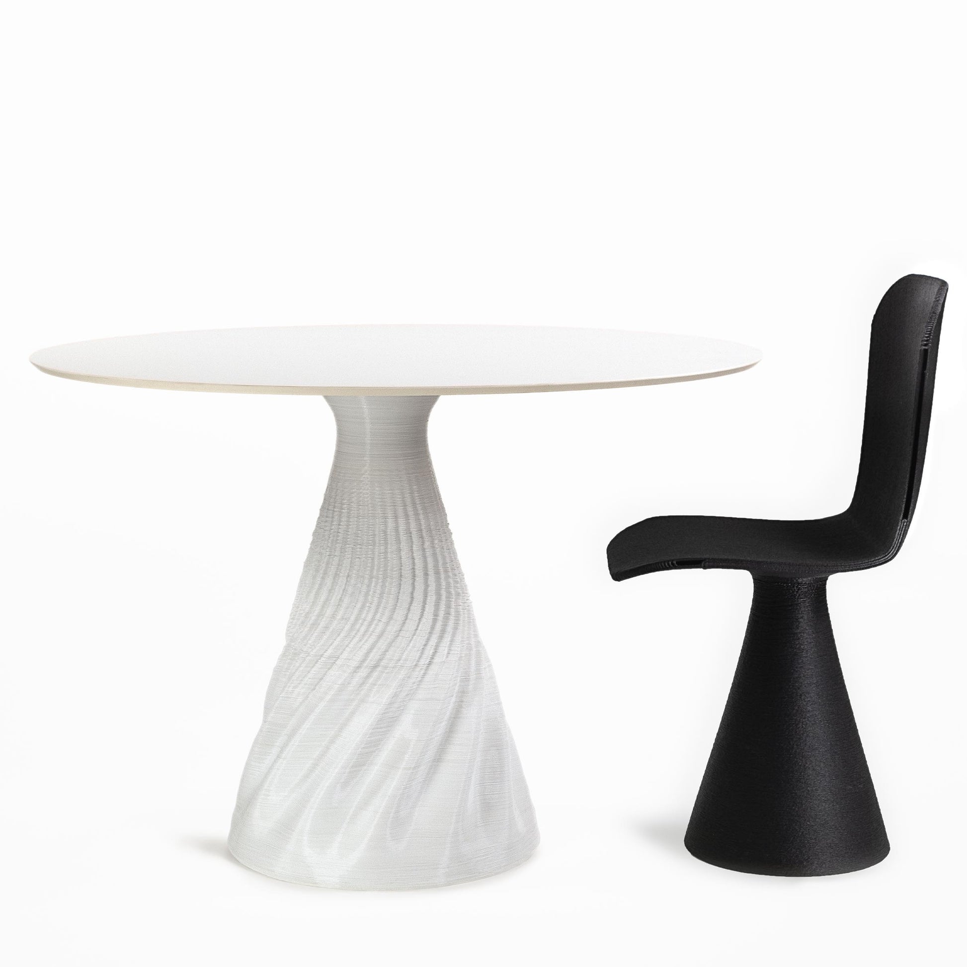 Round Dining Table – 3D Printed PLA Base with FENIX NTM Top