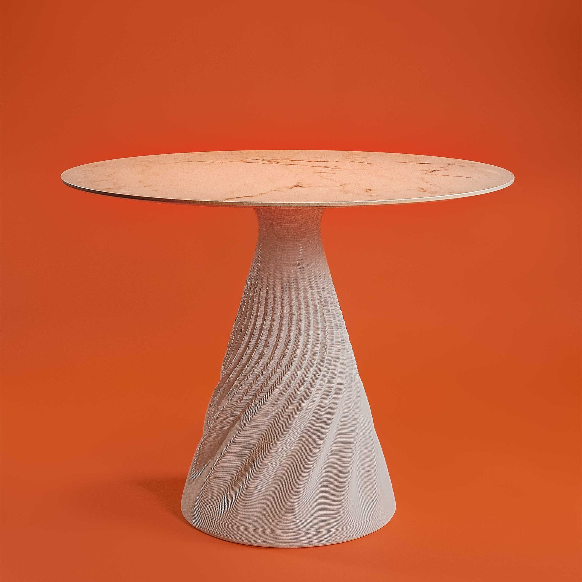Round Dining Table – 3D Printed PLA Base with FENIX NTM Top