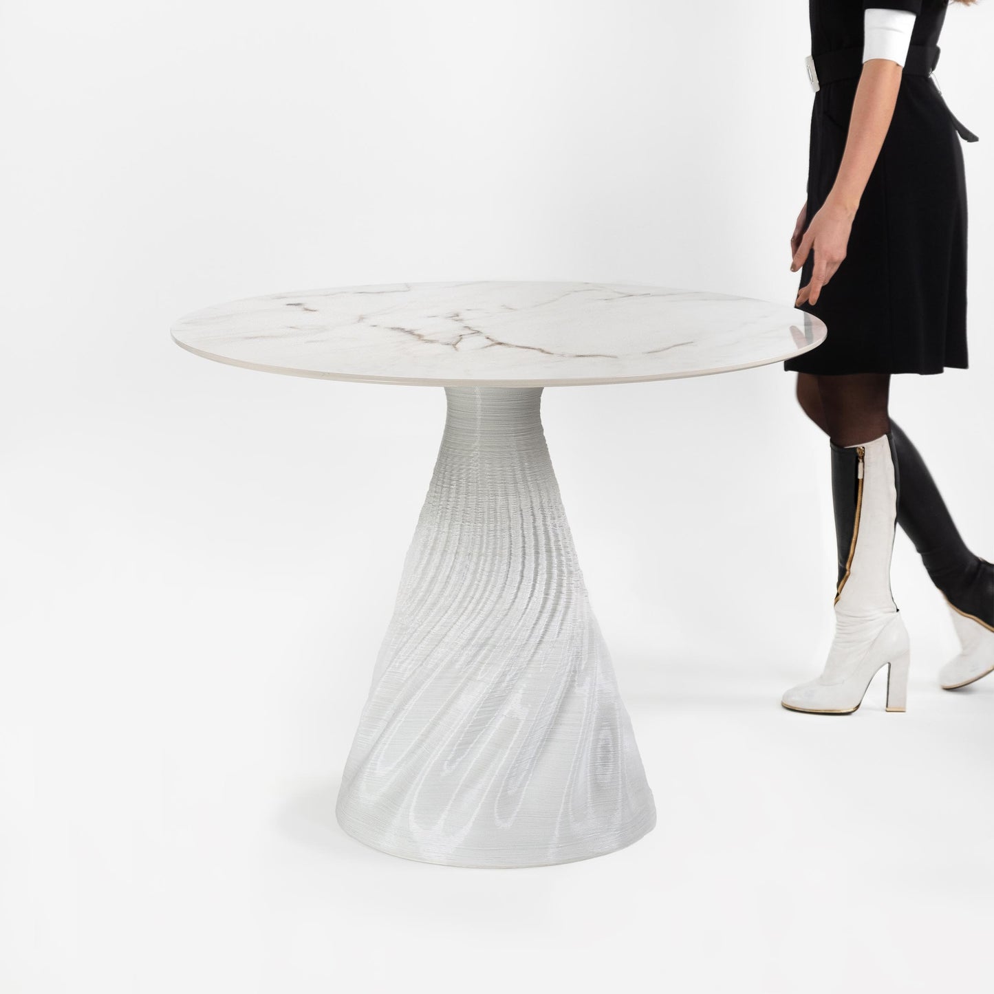 Round Dining Table – 3D Printed PLA Base with FENIX NTM Top