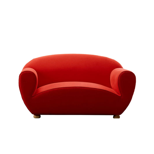 L'Agostina Sofa by Giovannetti – Italian Designer Loveseat in Red Fabric