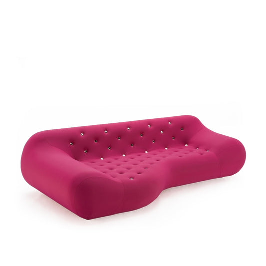 Four Seater Sofa Superstar – Capitonné Fabric by Space Time, Giovannetti