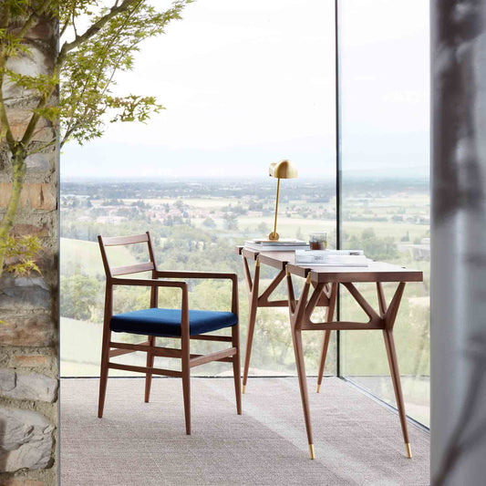 Console Table PA' 1947 – Canaletto Walnut & Brass Designer Piece by Cassina