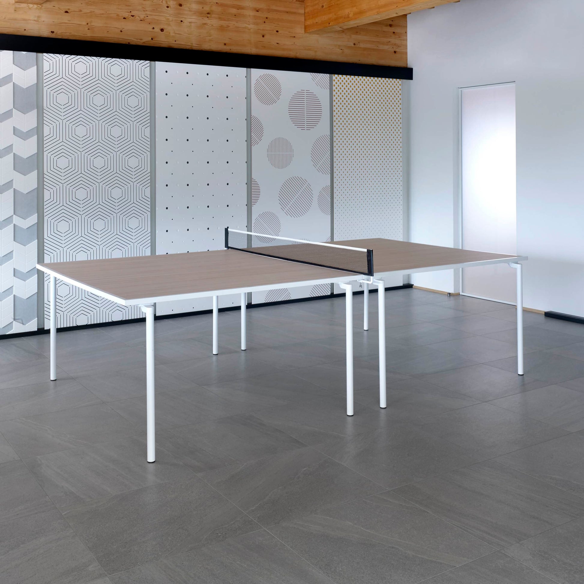 Convertible Table Tennis Dining Table – Innovative Natural Wood Dual-Function Statement Piece | 6PIN0107