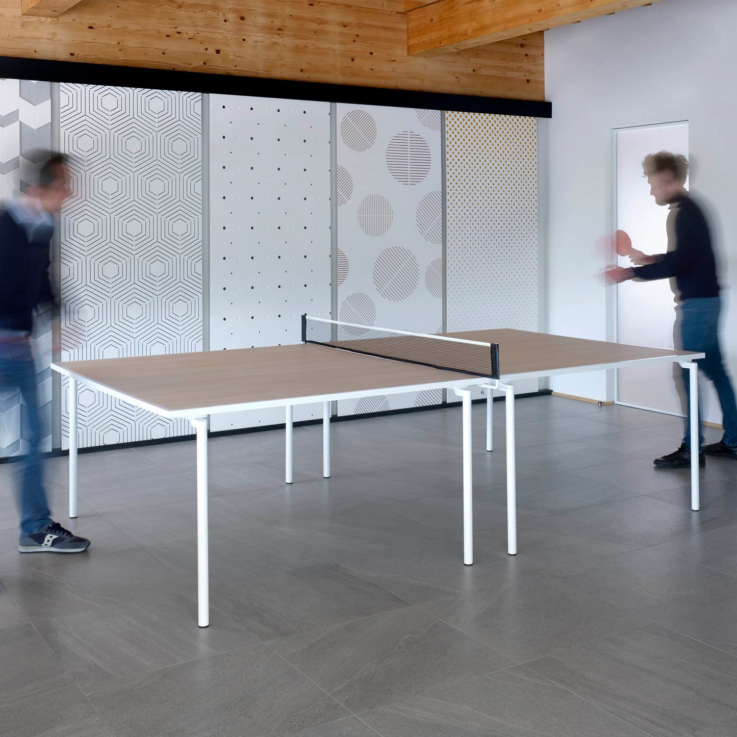 Convertible Table Tennis Dining Table – Dual-Function Design in Natural Wood