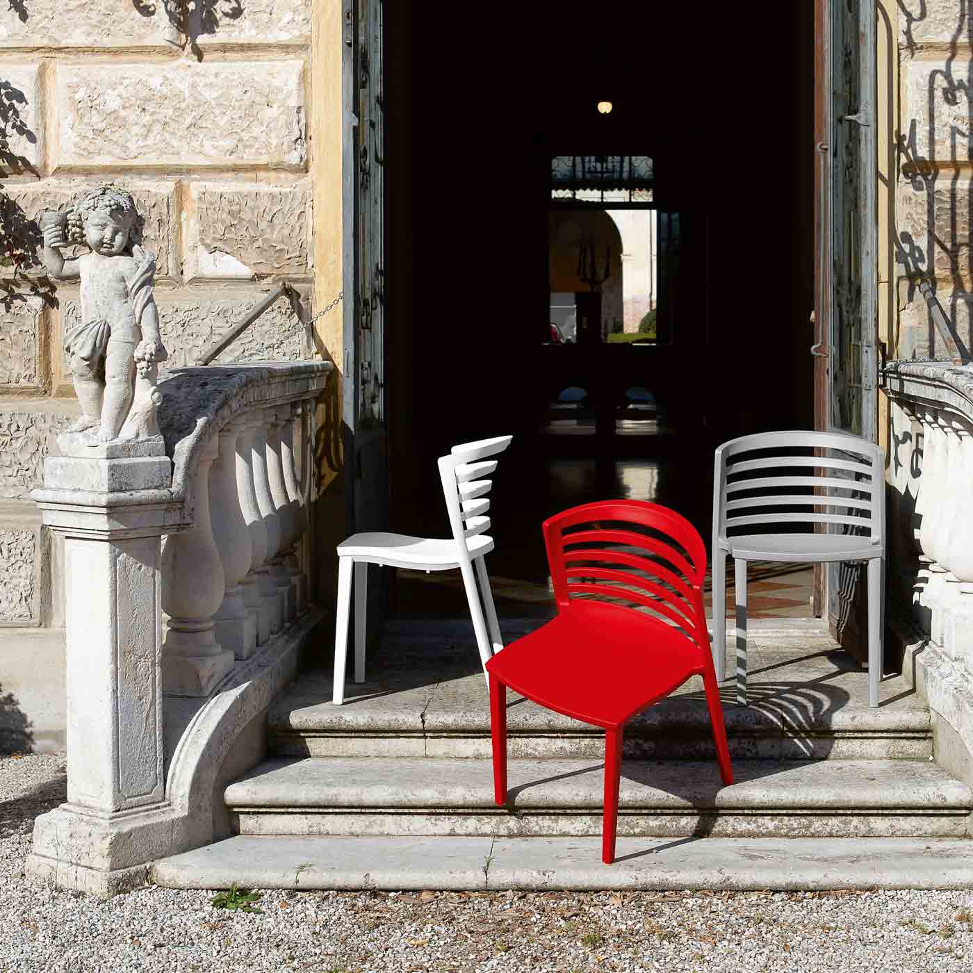 Luxury VENEZIA Stackable Dining Chair Modern Italian Style for Villa