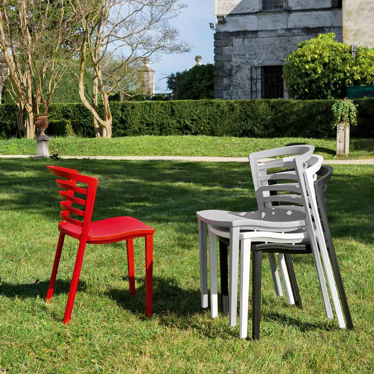Venezia Stackable Dining Chair – Polypropylene by Favaretto & Partners for BBB Italia