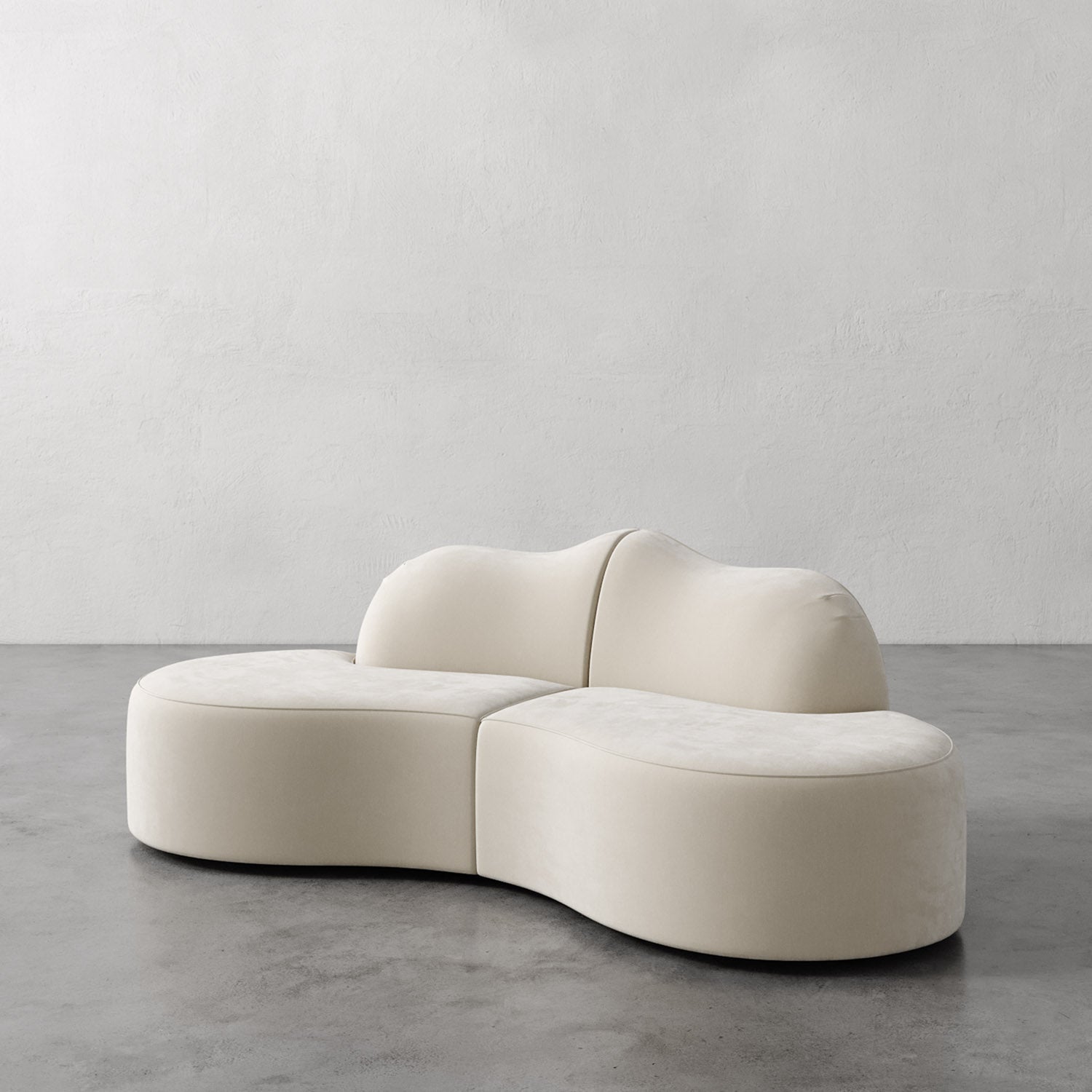 Luxury Modern Serpentine Sectional Sofa European Style for Villa