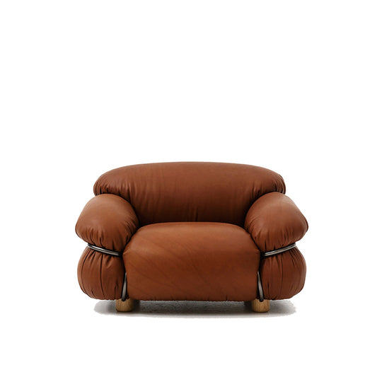 Luxury SESANN Leather Armchair Modern Italian Style for Villa